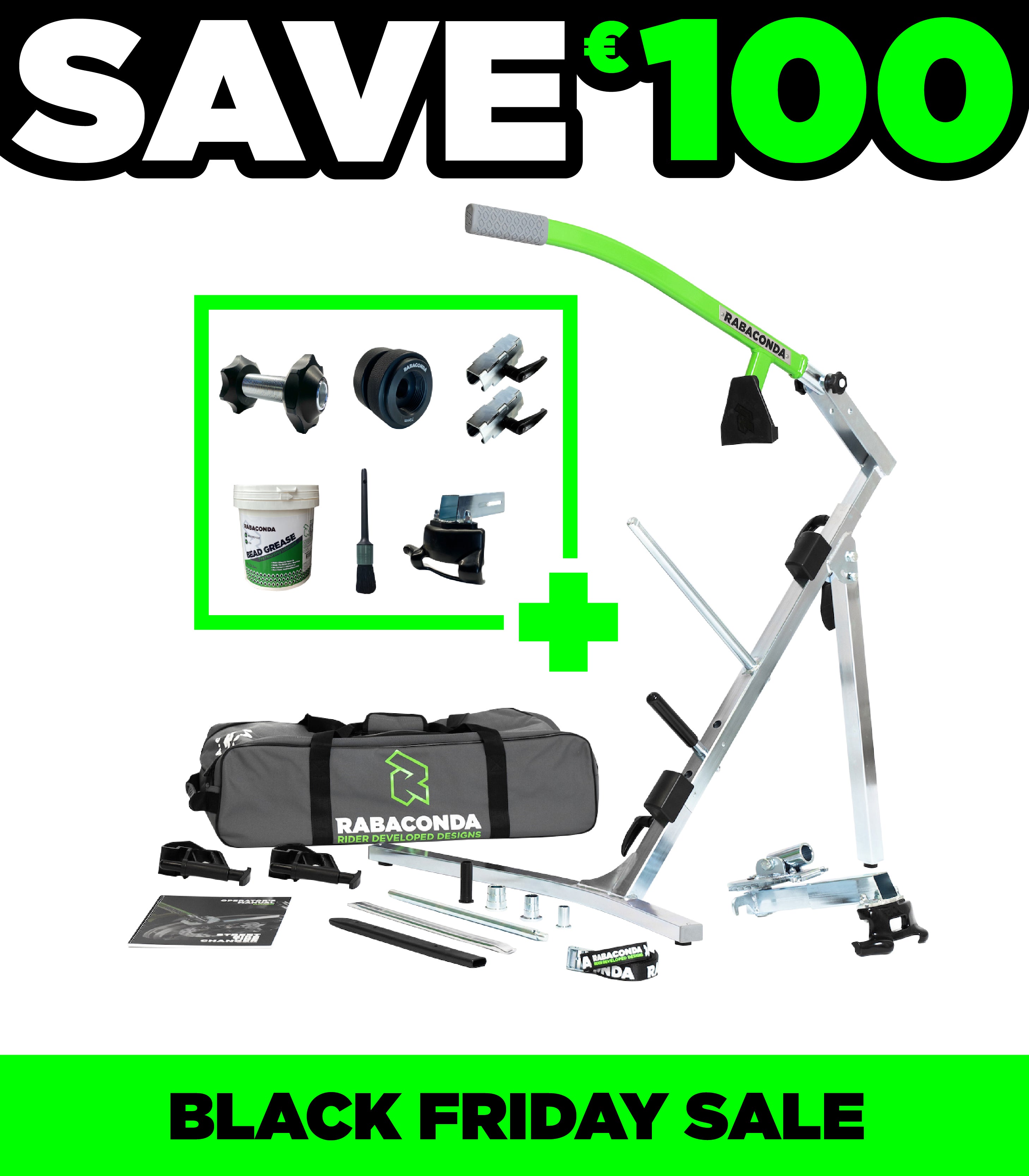 Kit ULTIMATE - Cambio gomme per moto da strada